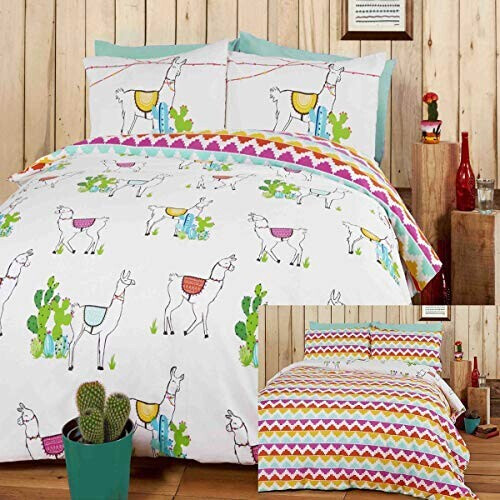 Housse de couette Lama multicolore 200x200 cm variant 0 