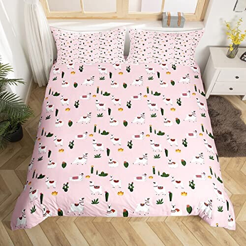 Housse de couette Lama multicolore 140x200 cm 200x200 cm 220x240 cm