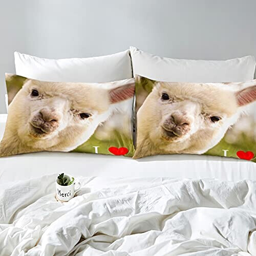 Housse de couette Lama multicolore 140x200 cm 200x200 cm 220x240 cm 240x260 cm variant 2 