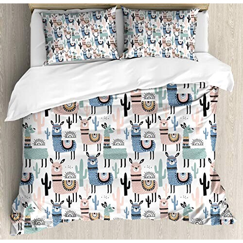 Housse de couette Lama multicolore