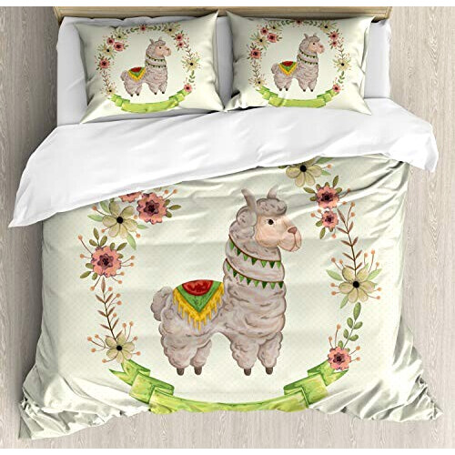 Housse de couette Lama multicolore