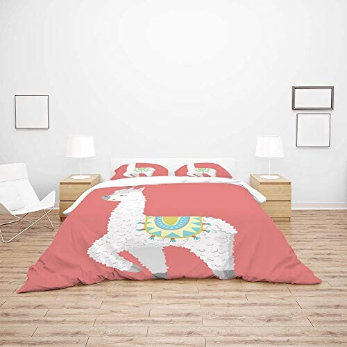 Housse de couette Lama rose variant 1 