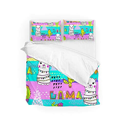 Housse de couette Lama multicolore
