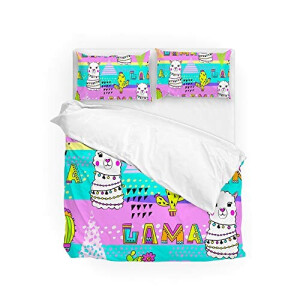 Housse de couette Lama multicolore