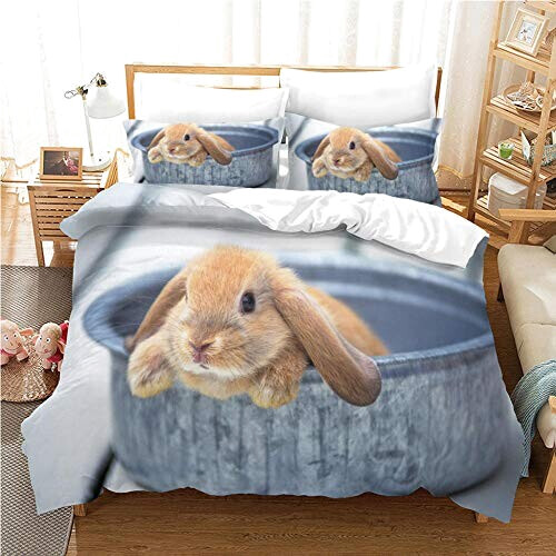 Housse de couette Lapin multicolore 140x200 cm 200x200 cm 220x240 cm 240x260 cm variant 0 