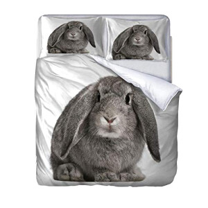 Housse de couette Lapin gris 140x200 cm