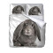 Housse de couette Lapin gris 140x200 cm - miniature