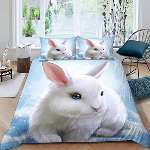 Housse de couette Lapin couleur 140x200 cm