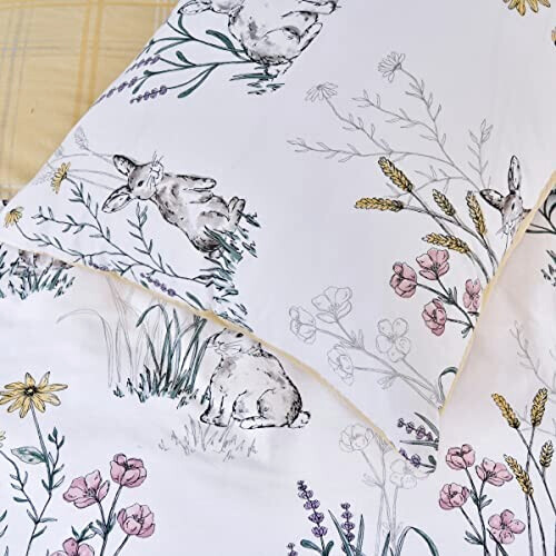 Housse de couette Lapin ocre blanc 135x200 cm variant 1 