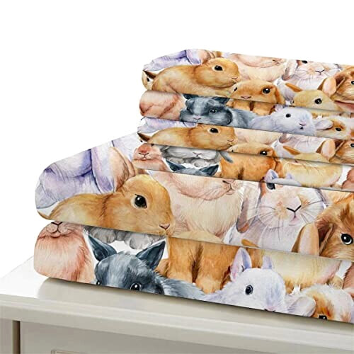 Housse de couette Lapin couleur 140x200 cm 200x200 cm 220x240 cm 240x260 cm variant 4 