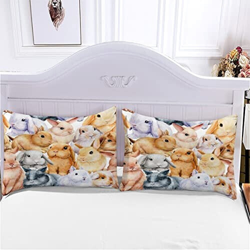 Housse de couette Lapin couleur 140x200 cm 200x200 cm 220x240 cm 240x260 cm variant 5 