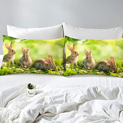 Housse de couette Lapin multicolore 140x200 cm 200x200 cm 220x240 cm variant 1 