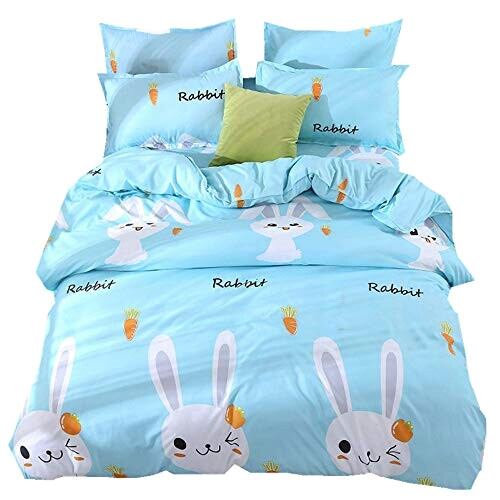 Housse de couette Lapin 140x200 cm 200x200 cm 220x240 cm