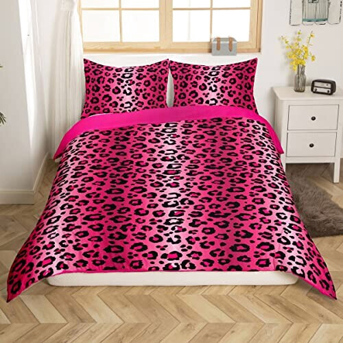 Housse de couette Léopard multicolore 140x200 cm 200x200 cm 220x240 cm 240x260 cm