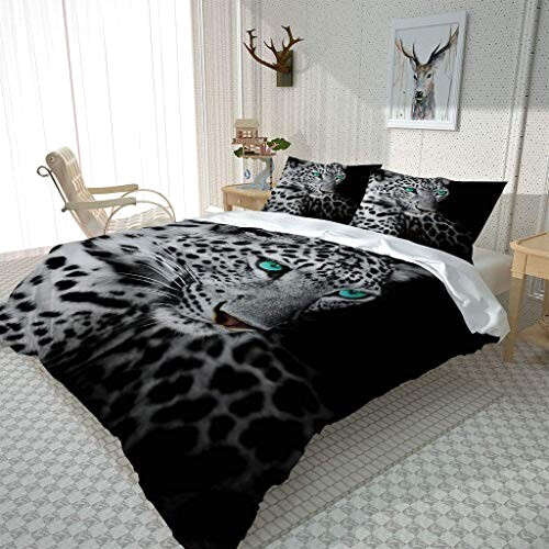 Housse de couette Léopard noir 220x240 cm variant 0 