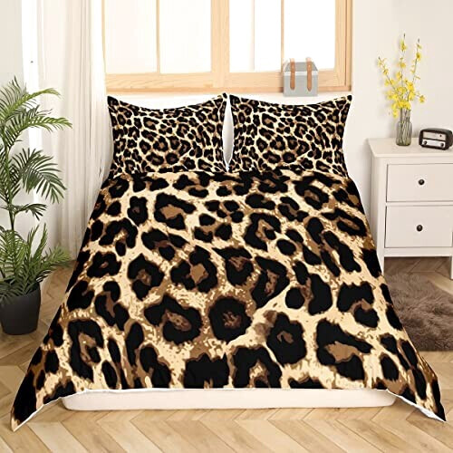 Housse de couette Léopard multicolore 130x200 cm 200x200 cm 220x240 cm variant 1 