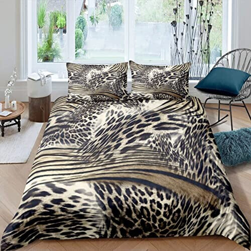 Housse de couette Léopard imprimé 240x260 cm