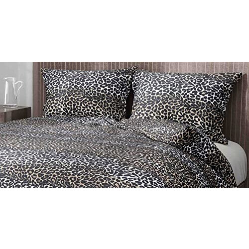 Housse de couette Léopard blanc noir et brun variant 1 
