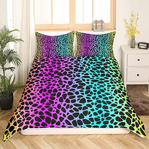 Housse de couette Léopard multicolore 140x200 cm 200x200 cm 220x240 cm 240x260 cm