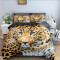 Housse de couette Léopard jaune 220x240 cm - miniature