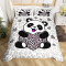 Housse de couette Léopard joli panda 160x200 cm - miniature