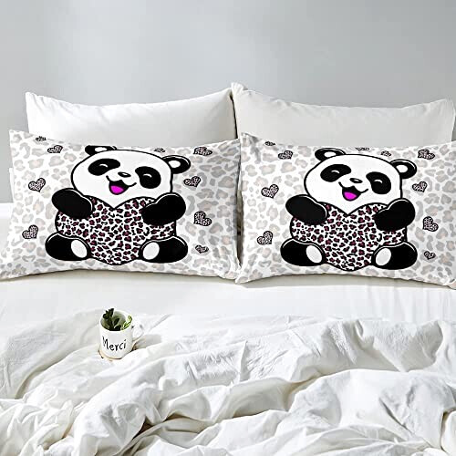 Housse de couette Léopard joli panda 160x200 cm variant 1 