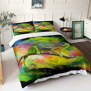 Housse de couette Lézard animaux 140x200 cm 200x200 cm 220x240 cm