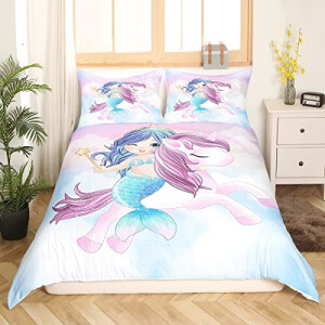 Housse de couette Licorne multicolore a 140x200 cm 200x200 cm 220x240 cm 240x260 cm