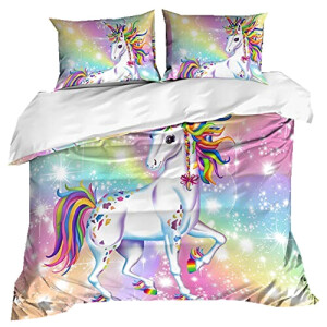Housse de couette Licorne clignotante 220x240 cm