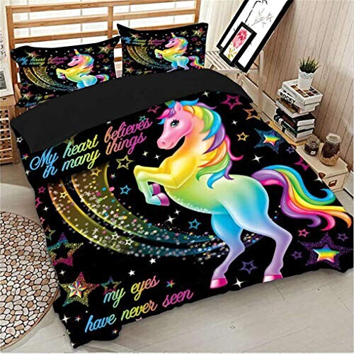 Housse de couette Licorne arc en ciel 220x240 cm variant 0 