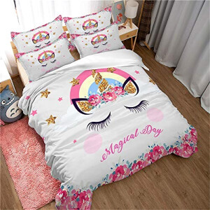 Housse de couette Licorne or 220x240 cm