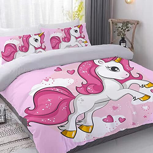 Housse de couette Licorne jump unicorn 200x200 cm 220x240 cm variant 2 