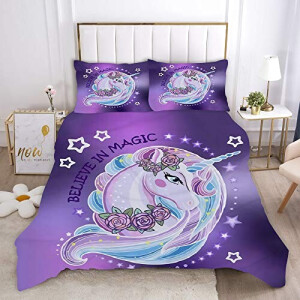 Housse de couette Licorne 90x190 cm 140x200 cm 200x200 cm 220x240 cm 240x260 cm