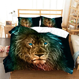Housse de couette Lion 140x200 cm 160x200 cm 200x200 cm 220x240 cm