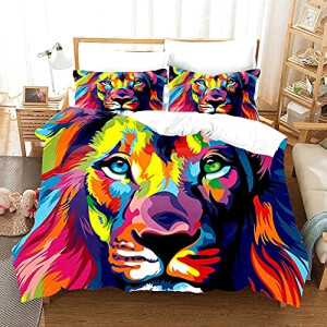 Housse de couette Lion multicolore 140x200 cm 200x200 cm 220x240 cm 240x260 cm