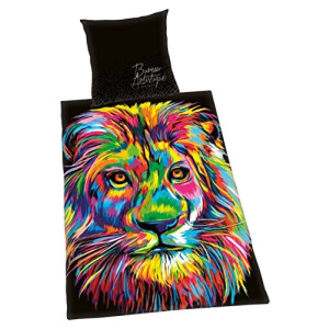 Housse de couette Lion multicolore 140x200 cm