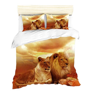 Housse de couette Lion multicolore 140x210 cm