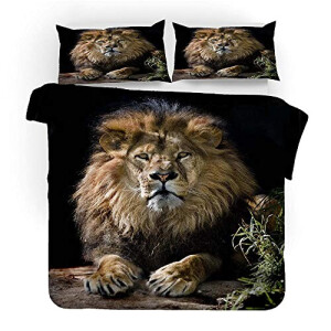Housse de couette Lion noir 220x240 cm
