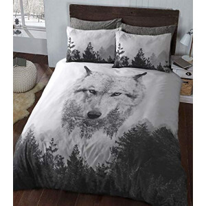 Housse de couette Loup multicolore 135x200 cm