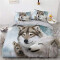 Housse de couette Loup wolf 135x200 cm 200x200 cm 220x240 cm - miniature variant 1