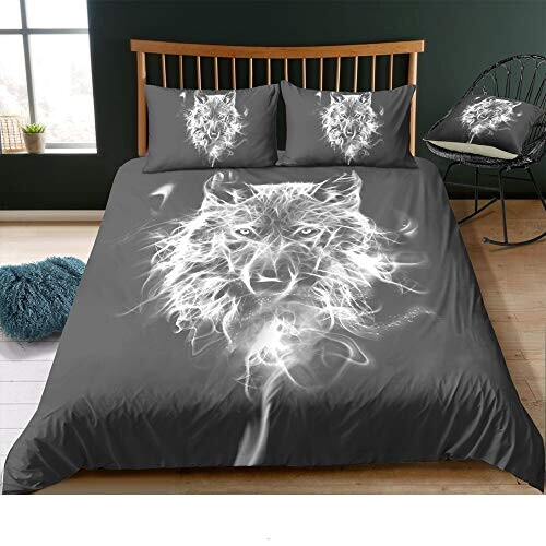 Housse de couette Loup art 140x210 cm 200x200 cm 220x240 cm