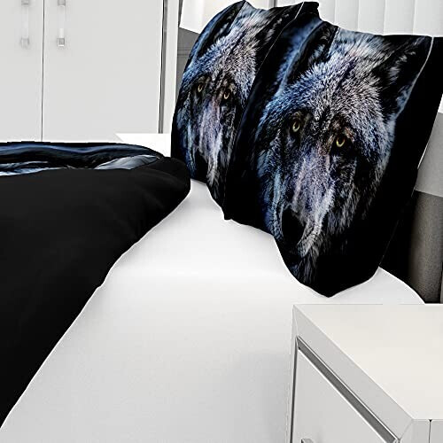 Housse de couette Loup 90x190 cm 140x200 cm 200x200 cm 220x240 cm 240x260 cm variant 1 