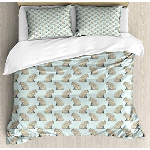 Housse de couette Mouton couleurs de coquille d'oeuf bleu clair 200x200 cm