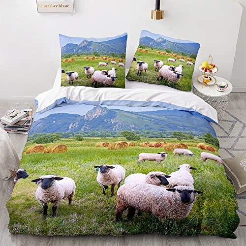 Housse de couette Mouton nez noir du valais 90x190 cm 140x200 cm 200x200 cm 220x240 cm 240x260 cm
