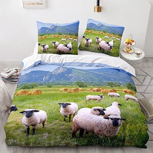 Housse de couette Mouton nez noir du valais 90x190 cm 140x200 cm 200x200 cm 220x240 cm 240x260 cm
