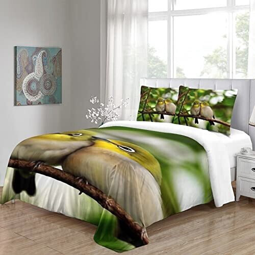 Housse de couette Oiseau style- 135x200 cm 200x200 cm 220x240 cm variant 2 