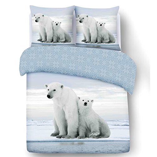 Housse de couette Ours bleu 200x200 cm