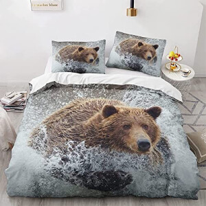 Housse de couette Ours brun 240x260 cm