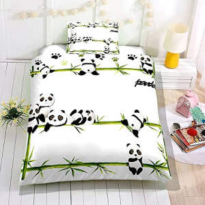 Housse de couette Panda en bambou 140x200 cm