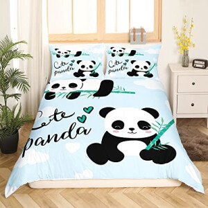 Housse de couette Panda multicolore 135x200 cm 155x220 cm 200x200 cm